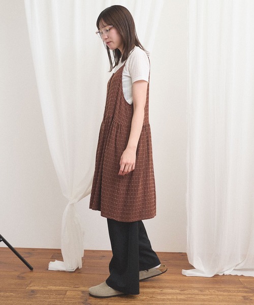 fig Ｌondon（フィグロンドン）の「Kate mini dress（ワンピース・レディース・ブラウン・FREE）」の6枚目の写真