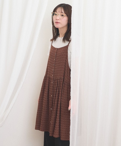 fig Ｌondon（フィグロンドン）の「Kate mini dress（ワンピース・レディース・ブラウン・FREE）」の9枚目の写真