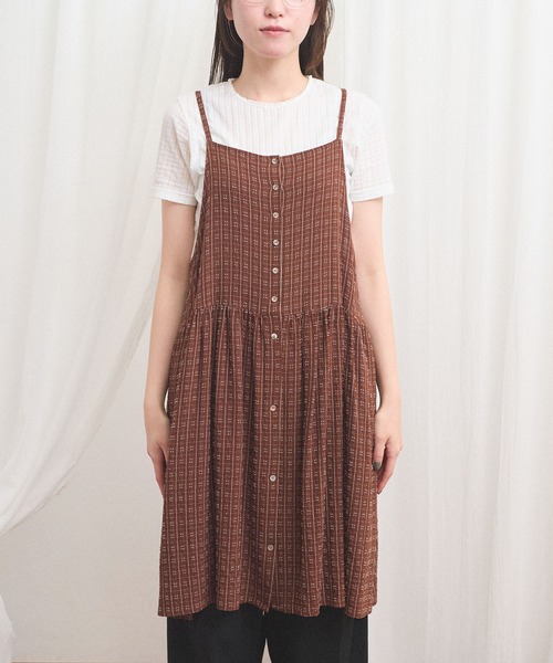 fig Ｌondon（フィグロンドン）の「Kate mini dress（ワンピース・レディース・ブラウン・FREE）」の13枚目の写真