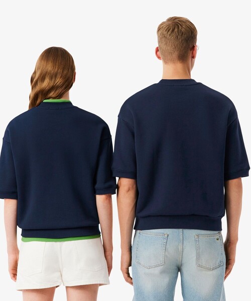 LACOSTE(ラコステ)の「サスティナブル 裏パイル ドロップショルダー半袖スウェット(スウェット・メンズ・オフホワイト/ブラウン/ネイビー・L/M/S/XS)」の8枚目の写真