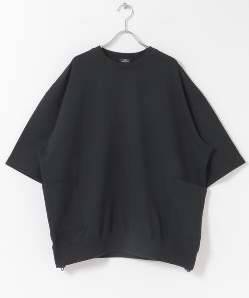 ITEMS URBANRESEARCH(アイテムズ アーバンリサーチ)の「サイドストレージ半袖ポンチTops(Tシャツ/カットソー・メンズ・ブラック/ダークグレー/ベージュ/カーキ・LARGE/MEDIUM)」の9枚目の写真