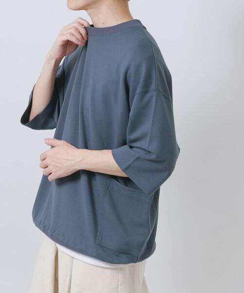 ITEMS URBANRESEARCH(アイテムズ アーバンリサーチ)の「サイドストレージ半袖ポンチTops(Tシャツ/カットソー・メンズ・ブラック/ダークグレー/ベージュ/カーキ・LARGE/MEDIUM)」の13枚目の写真