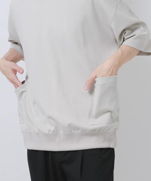 ITEMS URBANRESEARCH(アイテムズ アーバンリサーチ)の「サイドストレージ半袖ポンチTops(Tシャツ/カットソー・メンズ・ブラック/ダークグレー/ベージュ/カーキ・LARGE/MEDIUM)」の20枚目の写真