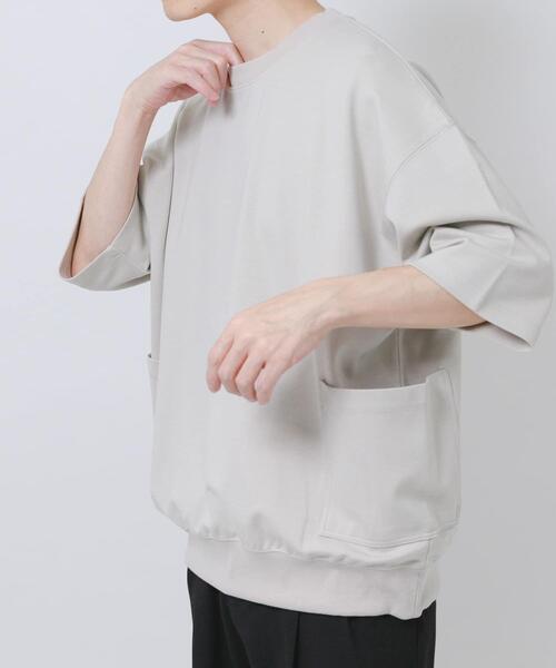 ITEMS URBANRESEARCH(アイテムズ アーバンリサーチ)の「サイドストレージ半袖ポンチTops(Tシャツ/カットソー・メンズ・ブラック/ダークグレー/ベージュ/カーキ・LARGE/MEDIUM)」の21枚目の写真
