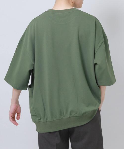ITEMS URBANRESEARCH（アイテムズ アーバンリサーチ）の「サイドストレージ半袖ポンチTops（Tシャツ/カットソー・メンズ・ブラック/ダークグレー/ベージュ/カーキ・LARGE/MEDIUM）」の7枚目の写真