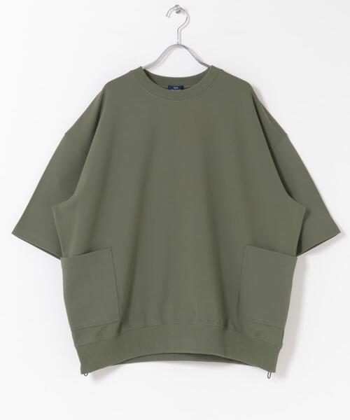 ITEMS URBANRESEARCH（アイテムズ アーバンリサーチ）の「サイドストレージ半袖ポンチTops（Tシャツ/カットソー・メンズ・ブラック/ダークグレー/ベージュ/カーキ・LARGE/MEDIUM）」の13枚目の写真
