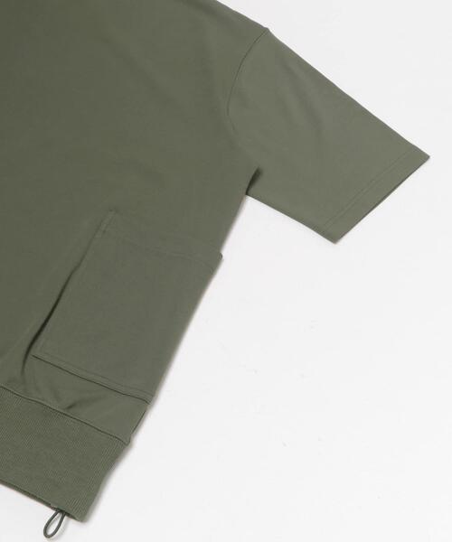 ITEMS URBANRESEARCH（アイテムズ アーバンリサーチ）の「サイドストレージ半袖ポンチTops（Tシャツ/カットソー・メンズ・ブラック/ダークグレー/ベージュ/カーキ・LARGE/MEDIUM）」の14枚目の写真
