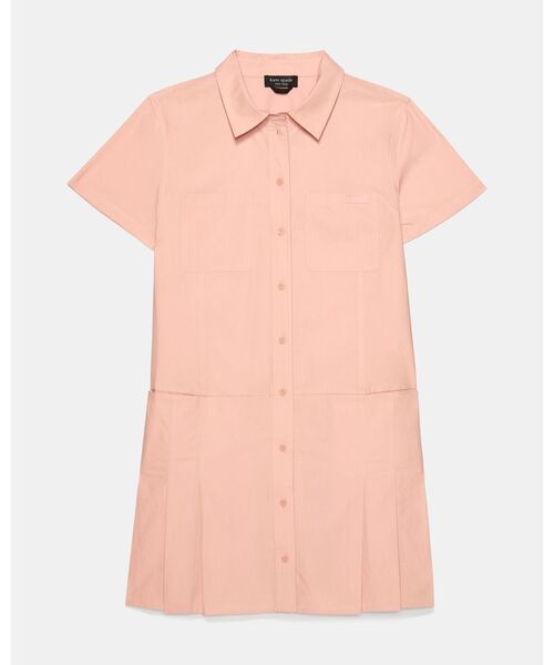kate spade new york（ケイトスペード ニューヨーク）の「プリーテッド ユーティリティ シャツドレス（ワンピース・レディース・ピンク・X-SMALL/MEDIUM/SMALL）」の4枚目の写真