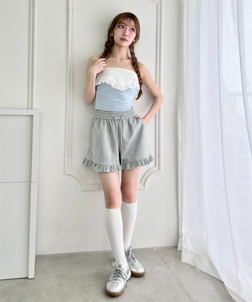 Loueme(ルエム)の「フリルスウェットショートパンツ(その他パンツ・レディース・ホワイト/ブラック/グレー・FREE)」の19枚目の写真