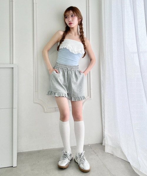 Loueme(ルエム)の「フリルスウェットショートパンツ(その他パンツ・レディース・ホワイト/ブラック/グレー・FREE)」の20枚目の写真