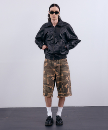 NUAKLE（ヌアクル）の「(m) ダメージカモバermudaショーツ_カーキベージュ（その他パンツ）」