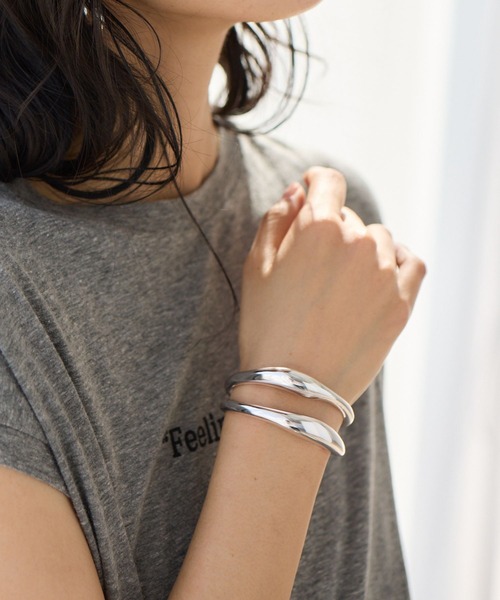 BARNYARDSTORM（バンヤードストーム）の「BARNYARDSTORM / Wメタルノックバングル（バングル/リストバンド・レディース・その他1/その他2・FREE）」の2枚目の写真