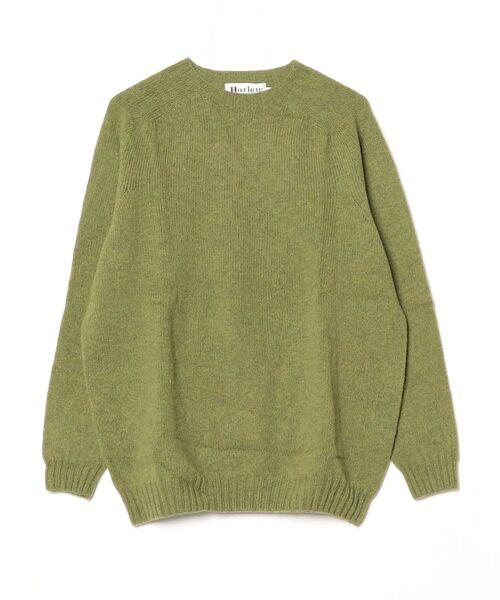 Harley of Scotland（ハーレーオブスコットランド）の「【T18】【Harley of Scotland/ハーレー オブ スコットランド】JUMBO SIZE JAPAN SPEC CREWNECK SWEATER（ニット/セーター・メンズ・オリーブ/グレー・42）」の2枚目の写真