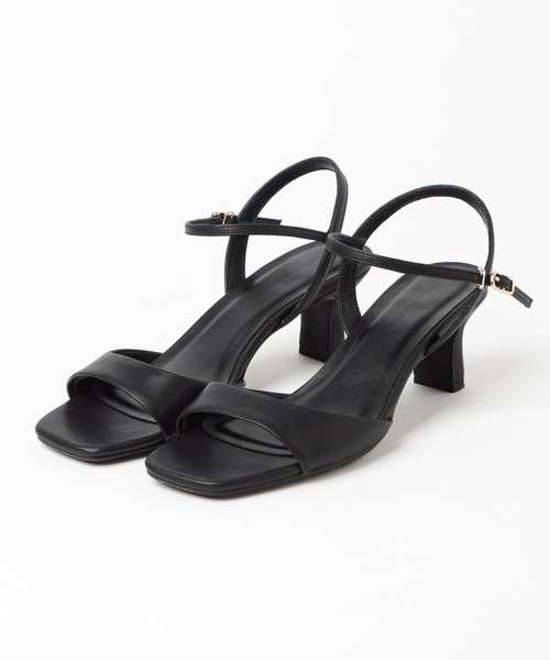 mysty woman(ミスティウーマン)の「リュクスラインヒールサンダル 664981(サンダル・レディース・ブラック/オフホワイト・MEDIUM/LARGE)」の3枚目の写真