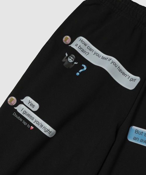 TSTS（ティーエスティーエス）の「TSTS EMOJI SWEATPANTS（スウェットパンツ・メンズ・ブラック・M）」の4枚目の写真