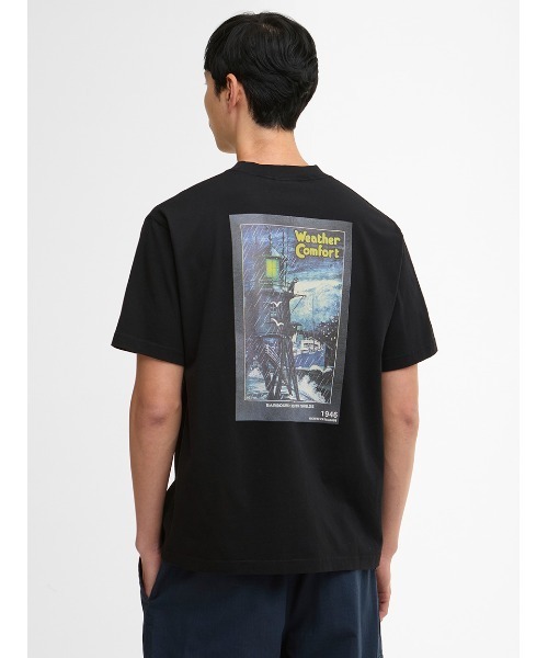 Barbour(バブアー)の「1946グラフィック オーバーサイズTシャツ(Tシャツ/カットソー・メンズ・ブラック/ホワイト・38/42/40/36)」の10枚目の写真