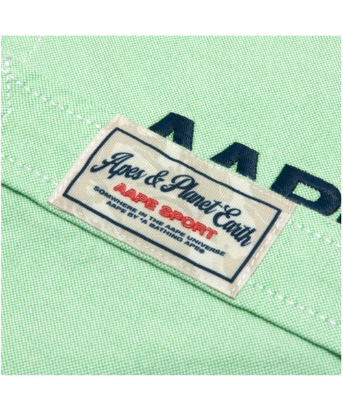 AAPE BY A BATHING APE（エーエイプバイアベイシングエイプ）の「AAPE MAIN SHORT SLEEVE SHIRT（シャツ/ブラウス・メンズ・ホワイト/ライトグリーン/ブラック・MEDIUM/SMALL/LARGE/X-LARGE）」の15枚目の写真