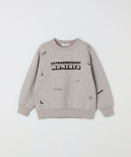 SHIPS any（シップス エニィ）の「SHIPS any:〈洗濯機可能〉ポンチ デザイン クルーネック プルオーバー <KIDS>（Tシャツ/カットソー・キッズ・ホワイト/グレー・130/140/150）」の2枚目の写真