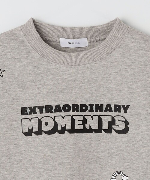 SHIPS any（シップス エニィ）の「SHIPS any:〈洗濯機可能〉ポンチ デザイン クルーネック プルオーバー <KIDS>（Tシャツ/カットソー・キッズ・ホワイト/グレー・130/140/150）」の4枚目の写真