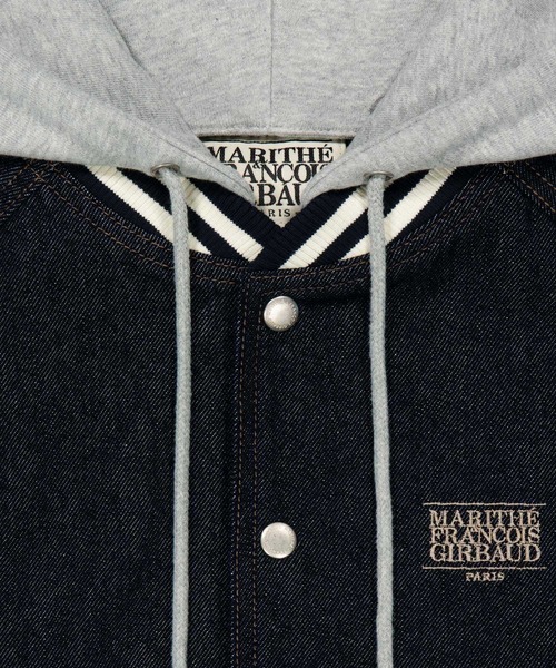 MARITHE + FRANCOIS GIRBAUD（マリテフランソワジルボー）の「CLASSIC LOGO RAGLAN DENIM VARSITY JACKET（デニムジャケット・レディース・ライトブルー/インディゴブルー・X-LARGE/LARGE/MEDIUM/SMALL）」の17枚目の写真