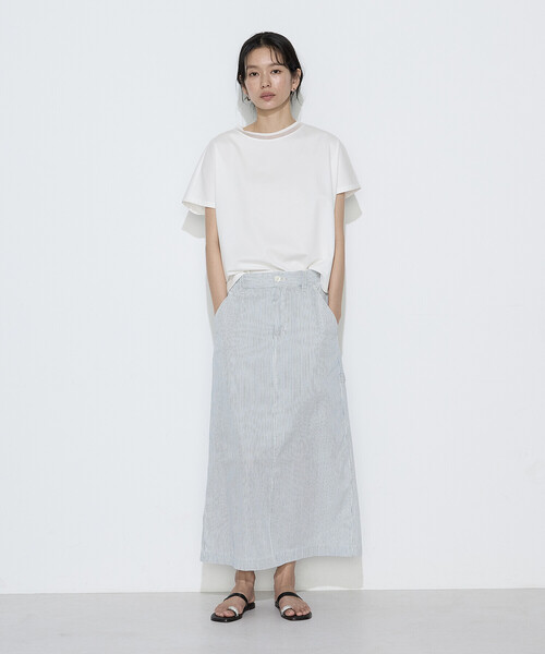 COMME CA(コムサ)の「ダブルフェイス ニット付きTシャツ(Tシャツ/カットソー・レディース・ベージュ/サックスブルー/ブラック/ホワイト・9号/11号)」の5枚目の写真