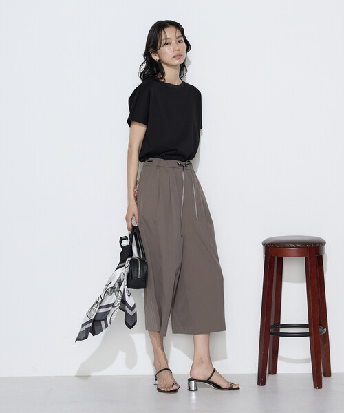 COMME CA(コムサ)の「ダブルフェイス ニット付きTシャツ(Tシャツ/カットソー・レディース・ベージュ/サックスブルー/ブラック/ホワイト・9号/11号)」の11枚目の写真