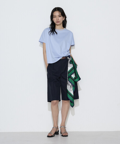 COMME CA(コムサ)の「ダブルフェイス ニット付きTシャツ(Tシャツ/カットソー・レディース・ベージュ/サックスブルー/ブラック/ホワイト・9号/11号)」の21枚目の写真