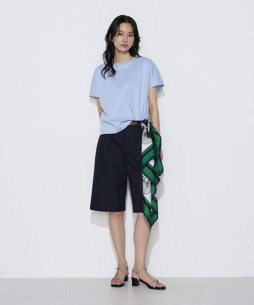 COMME CA(コムサ)の「ダブルフェイス ニット付きTシャツ(Tシャツ/カットソー・レディース・ベージュ/サックスブルー/ブラック/ホワイト・9号/11号)」の22枚目の写真