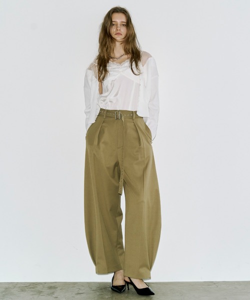JOSE MOON(ジョゼムーン)の「TULLE SEAM KNIT CARDIGAN/チュールシームニットカーディガン(カーディガン/ボレロ・レディース・ホワイト/グレー/ブラック・FREE)」の22枚目の写真