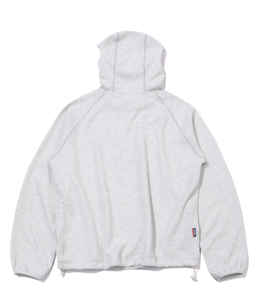 SPORT CHAMBER（スポーツチャンバー）の「SC ワッフルイヤーオープンフードTシャツ(1%グレー)（パーカー・レディース・その他・2/3）」の2枚目の写真