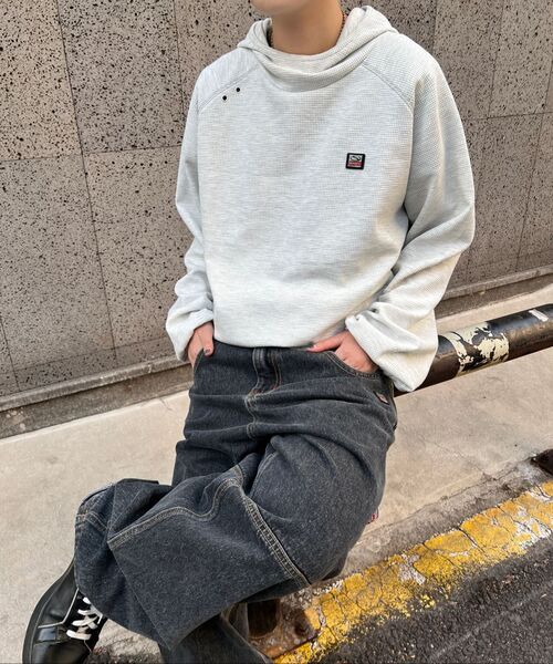 SPORT CHAMBER（スポーツチャンバー）の「SC ワッフルイヤーオープンフードTシャツ(1%グレー)（パーカー・レディース・その他・2/3）」の20枚目の写真