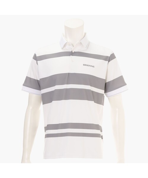 BRIEFING GOLF／ブリーフィングゴルフ】MEN'S PANEL STRIPE POLO RF（T