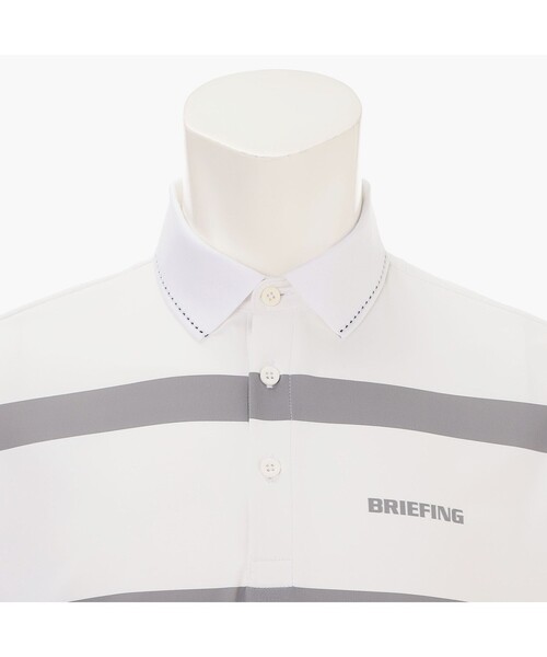 BRIEFING(ブリーフィング)の「【BRIEFING GOLF/ブリーフィングゴルフ】MEN’S PANEL STRIPE POLO RF(ポロシャツ・メンズ・ネイビー/グリーン系その他2/ブラック/ホワイト・L/M/XL/S)」の7枚目の写真
