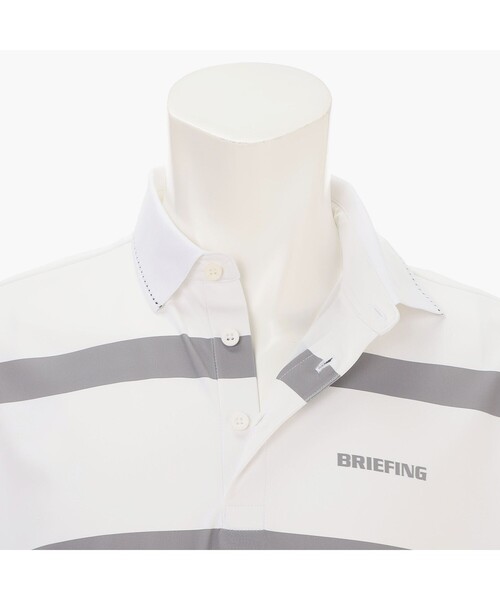 BRIEFING(ブリーフィング)の「【BRIEFING GOLF/ブリーフィングゴルフ】MEN’S PANEL STRIPE POLO RF(ポロシャツ・メンズ・ネイビー/グリーン系その他2/ブラック/ホワイト・L/M/XL/S)」の8枚目の写真