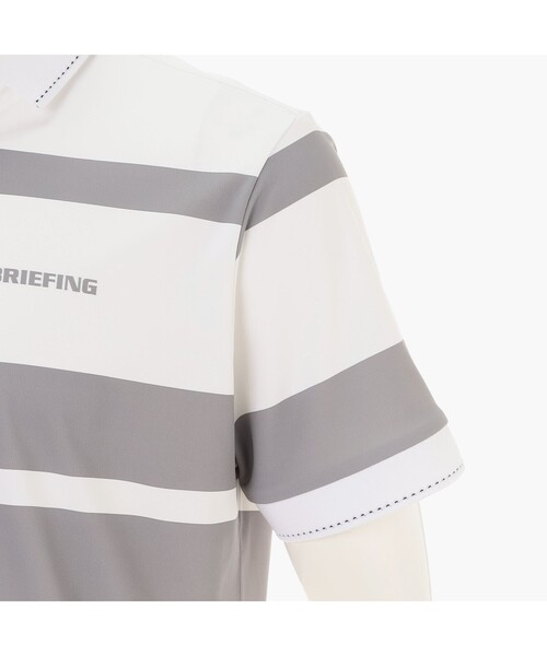 BRIEFING(ブリーフィング)の「【BRIEFING GOLF/ブリーフィングゴルフ】MEN’S PANEL STRIPE POLO RF(ポロシャツ・メンズ・ネイビー/グリーン系その他2/ブラック/ホワイト・L/M/XL/S)」の10枚目の写真