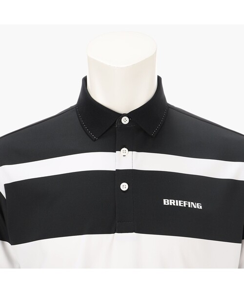 BRIEFING(ブリーフィング)の「【BRIEFING GOLF/ブリーフィングゴルフ】MEN’S PANEL STRIPE POLO RF(ポロシャツ・メンズ・ネイビー/グリーン系その他2/ブラック/ホワイト・L/M/XL/S)」の16枚目の写真