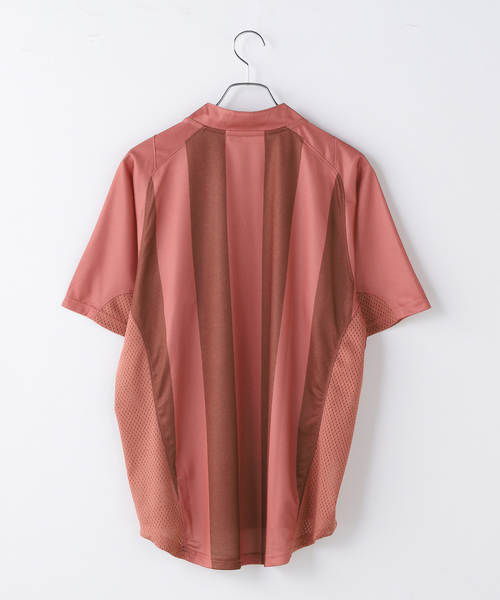 Diaspora Skateboards（ディアスポラスケートボーズ）の「DIASPORA SKATEBOARDS / ディアスポラスケートボード Striped Training Top（Tシャツ/カットソー・メンズ・レッド/アイボリー・LARGE）」の3枚目の写真