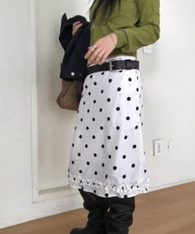 【LAMPOON】ドットシフォンスカート