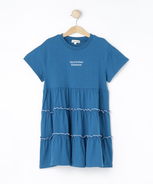 SHOO・LA・RUE(シューラルー)の「【100-150cm】配色メローティアードワンピース(ワンピース・キッズ・ブルー系その他/パープル/ライトイエロー系・11/10/15 /14/13/12)」の2枚目の写真