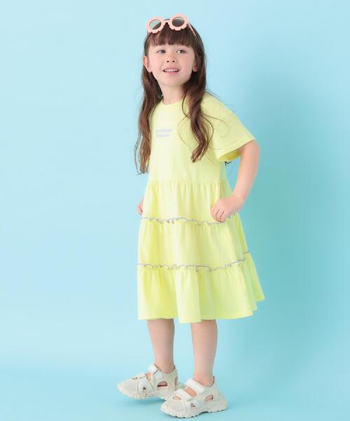 SHOO・LA・RUE(シューラルー)の「【100-150cm】配色メローティアードワンピース(ワンピース・キッズ・ブルー系その他/パープル/ライトイエロー系・11/10/15 /14/13/12)」の14枚目の写真