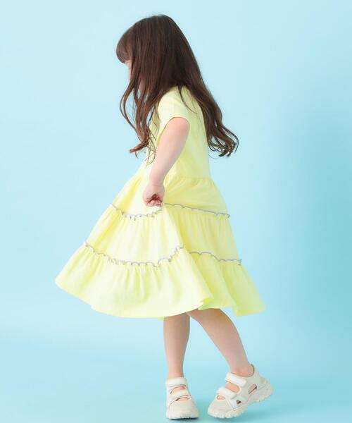 SHOO・LA・RUE(シューラルー)の「【100-150cm】配色メローティアードワンピース(ワンピース・キッズ・ブルー系その他/パープル/ライトイエロー系・11/10/15 /14/13/12)」の15枚目の写真