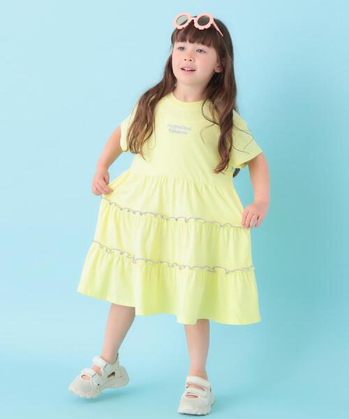 SHOO・LA・RUE(シューラルー)の「【100-150cm】配色メローティアードワンピース(ワンピース・キッズ・ブルー系その他/パープル/ライトイエロー系・11/10/15 /14/13/12)」の16枚目の写真