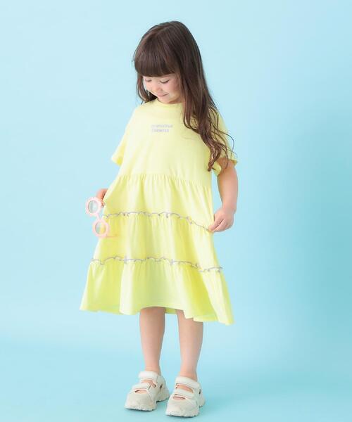 SHOO・LA・RUE(シューラルー)の「【100-150cm】配色メローティアードワンピース(ワンピース・キッズ・ブルー系その他/パープル/ライトイエロー系・11/10/15 /14/13/12)」の17枚目の写真
