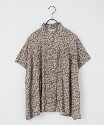 soil（ソイル）の「[SOIL/ソイル] コットンボイル 2トーンフラワープリント フリルカラー フレンチスリーブシャツ（シャツ/ブラウス）」