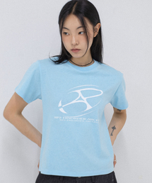 BP2 DISORDER（ビーピーツーディスオーダー）の「ビッググラフィックロゴクロップTシャツブルー（Tシャツ/カットソー）」