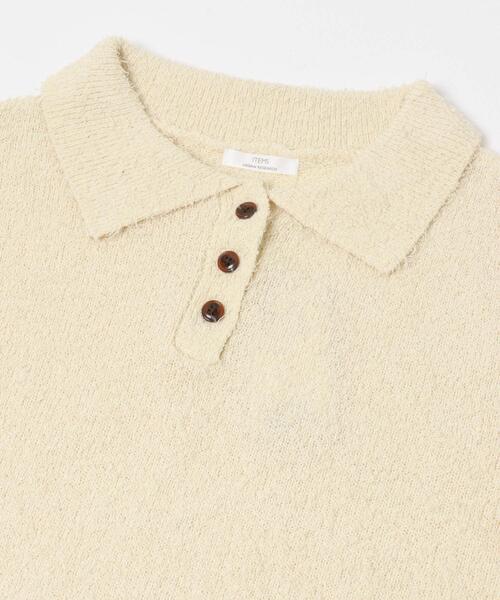 ITEMS URBANRESEARCH(アイテムズ アーバンリサーチ)の「フリンジコンパクトポロニット(ニット/セーター・レディース・ブラウン/オフホワイト/ネイビー・FREE)」の10枚目の写真
