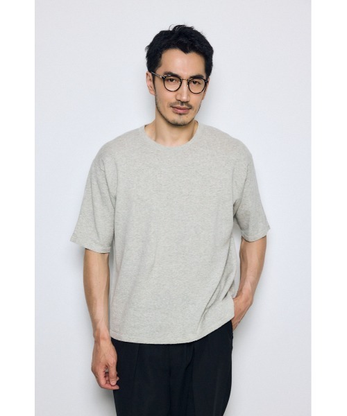 AZUL by moussy(アズールバイマウジー)の「リネンブレンドニットTシャツ(ニット/セーター・メンズ・ライトブラック/ライトグレー/ライトブルー・MEDIUM/SMALL/LARGE)」の8枚目の写真