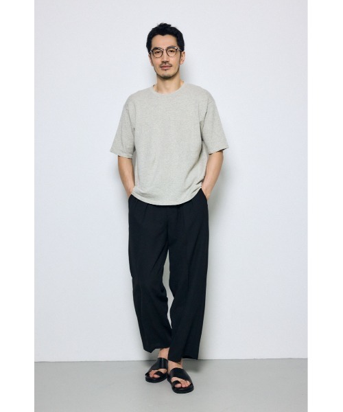 AZUL by moussy(アズールバイマウジー)の「リネンブレンドニットTシャツ(ニット/セーター・メンズ・ライトブラック/ライトグレー/ライトブルー・MEDIUM/SMALL/LARGE)」の9枚目の写真