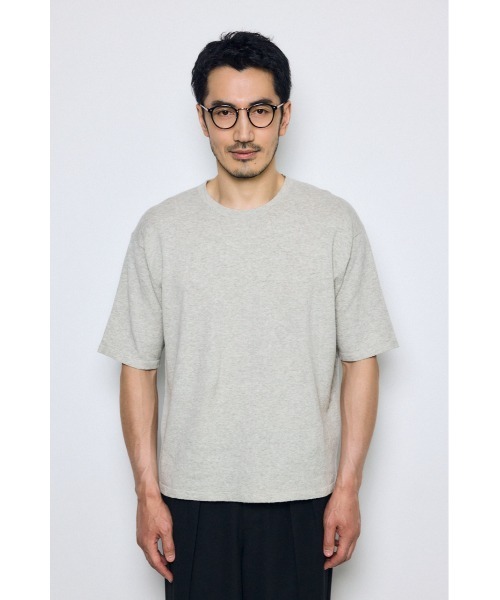 AZUL by moussy(アズールバイマウジー)の「リネンブレンドニットTシャツ(ニット/セーター・メンズ・ライトブラック/ライトグレー/ライトブルー・MEDIUM/SMALL/LARGE)」の10枚目の写真
