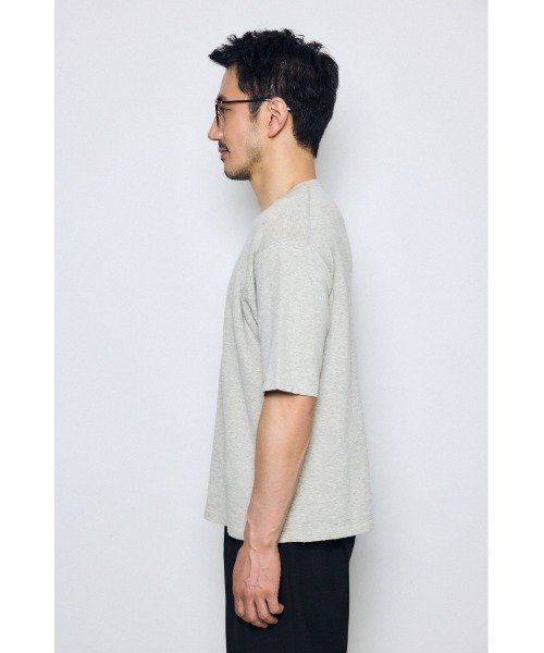 AZUL by moussy(アズールバイマウジー)の「リネンブレンドニットTシャツ(ニット/セーター・メンズ・ライトブラック/ライトグレー/ライトブルー・MEDIUM/SMALL/LARGE)」の11枚目の写真